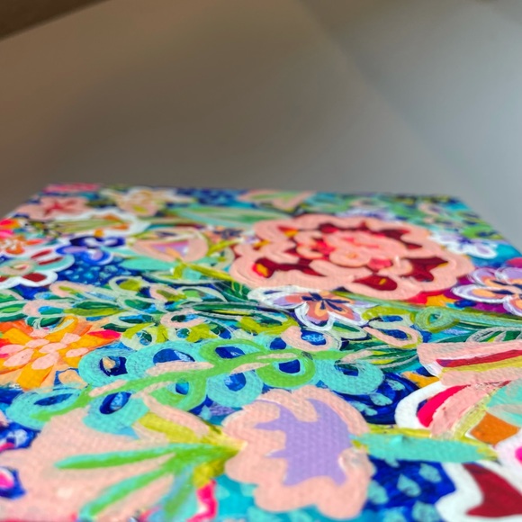 SOLD Original Art - Acrylic Contemporary Painting, Flowers, Garden/Surf Vibes - Picture 9 of 13